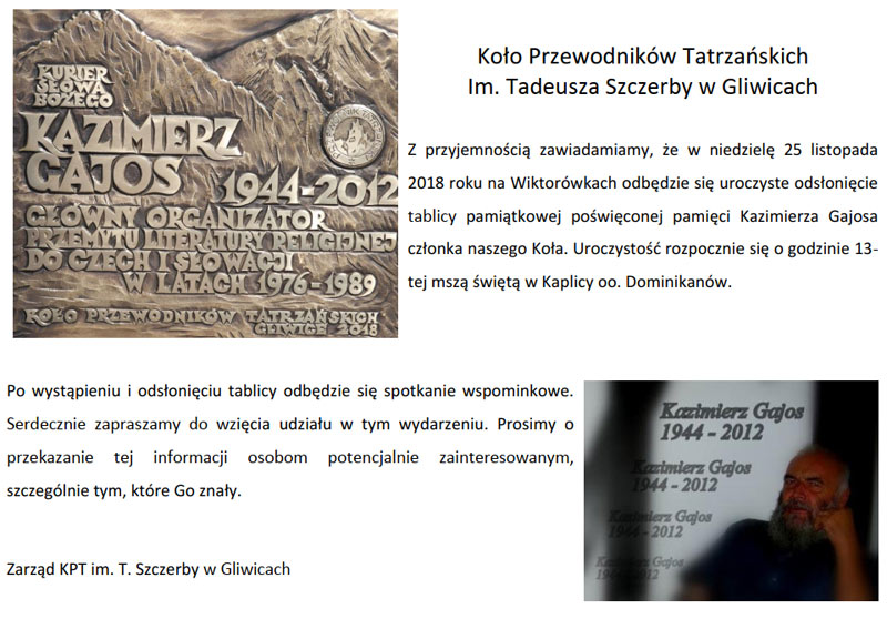 Tablica - Kazimierz Gajos